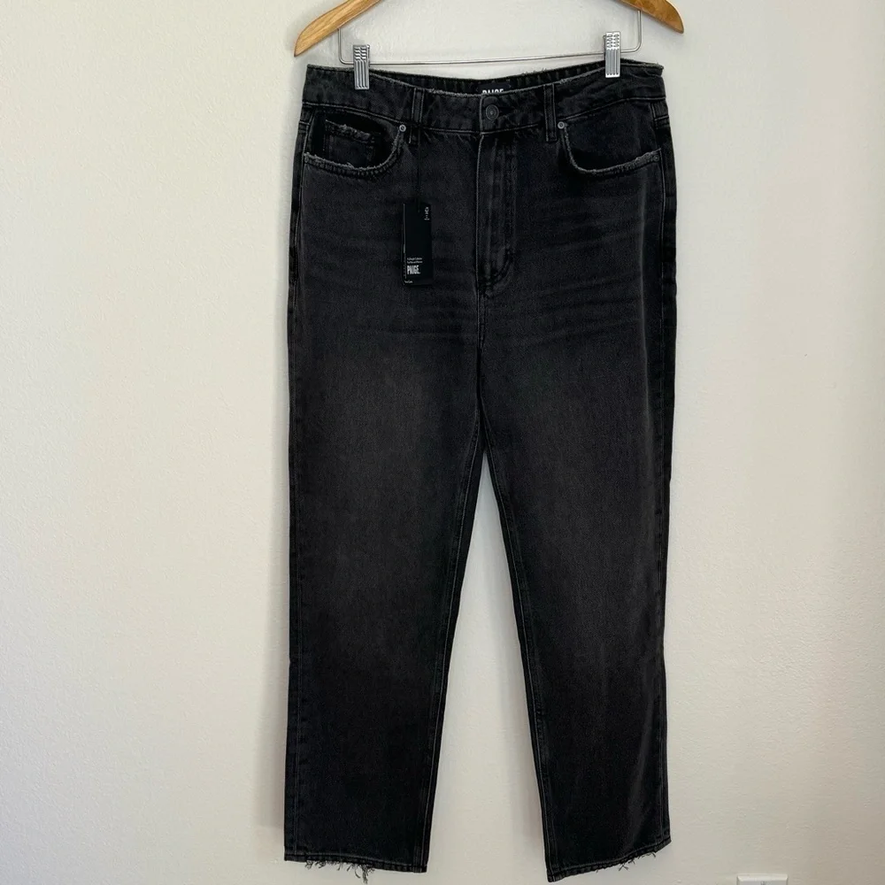PAIGE black Noella High-Rise Straight Jeans SZ.31